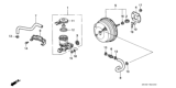 Diagram for Honda Del Sol Brake Booster Vacuum Hose - 46405-SR3-A00