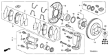 Diagram for 2007 Honda Accord Brake Pad Set - 45022-TE0-A61