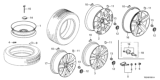 Diagram for Honda Civic Wheel Cover - 44732-TG7-A21