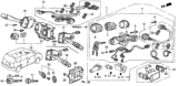 Diagram for 1996 Honda Odyssey Door Jamb Switch - 35400-SL4-013