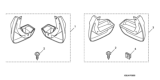 Diagram for 2008 Honda Fit Mud Flaps - 08P00-SLN-100