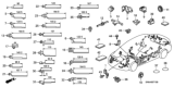 Diagram for Honda Pilot Body Mount Hole Plug - 90830-SNA-003