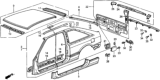 Diagram for 1987 Honda Accord Fuel Filler Housing - 63915-SE0-300ZZ