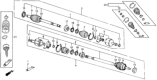 Diagram for Honda CRX Axle Shaft - 44010-SH3-A01