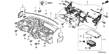 Diagram for 2013 Honda Civic Instrument Panel - 77100-TR6-C01ZA
