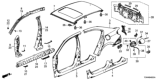 Diagram for 2017 Honda Accord Hybrid Fuel Filler Housing - 74480-T3W-000