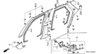 Diagram for 1991 Honda Accord Door Seal - 72855-SM4-003ZA