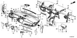 Diagram for Honda CR-V Hybrid Instrument Panel - 77100-TLB-A00ZA
