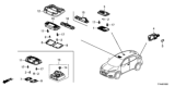 Diagram for 2020 Honda Fit Dimmer Switch - 35830-T5A-H01ZA
