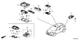 Diagram for Honda HR-V Dimmer Switch - 35830-T5A-H01ZA