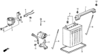 Diagram for 1986 Honda Civic Battery Tray - 31521-SD9-000