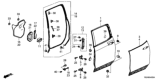 Diagram for Honda Ridgeline Door Panel - 67510-T6Z-A90ZZ