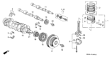 Diagram for 2000 Honda Accord Pistons - 13030-PAA-A00