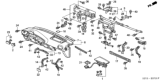 Diagram for 2000 Honda Insight Instrument Panel - 77100-S3Y-A01ZA