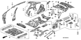 Diagram for 2006 Honda Civic Floor Pan - 65100-SNF-A01ZZ