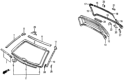 Diagram for 1987 Honda Prelude Windshield - 67201-SB0-670