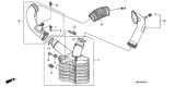 Diagram for 2011 Honda Civic Air Duct - 17251-RNA-A00