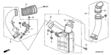 Diagram for 2006 Honda Civic Air Duct - 17251-RRA-A00