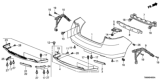 Diagram for Honda Fit EV Bumper Reflector - 33555-SLJ-013