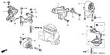Diagram for 2001 Honda Civic Motor And Transmission Mount - 50805-S5A-992