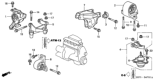 Diagram for 2001 Honda Civic Engine Mount - 50827-S6A-J90