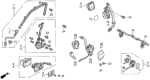 Diagram for 1991 Honda Accord Seat Belt Buckle - 06889-SM2-A00ZG