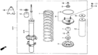Diagram for Honda Prelude Coil Spring Insulator - 51722-SF1-004