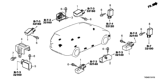 Diagram for 2012 Honda Odyssey Air Bag Sensor - 77970-TK8-B21