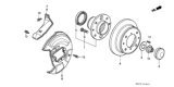 Diagram for 1991 Honda CRX Wheel Bearing - 42200-SH3-008