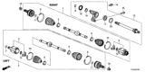 Diagram for Honda CR-V Hybrid Axle Shaft - 44305-TMA-H01