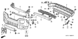 Diagram for 2003 Honda Element Bumper - 04711-SCV-A90ZA