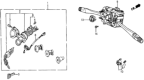 Diagram for Honda CRX Ignition Lock Cylinder - 35100-SB2-672
