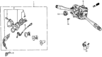 Diagram for 1984 Honda CRX Ignition Lock Cylinder - 35100-SB2-672