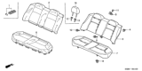 Diagram for 2004 Honda Civic Seat Cushion - 82122-S5B-A11