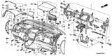 Diagram for 2009 Honda CR-V Gauge Trim - 77220-SWA-A02ZA