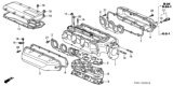 Diagram for 2003 Honda Pilot Intake Manifold Gasket - 17146-P8E-A21