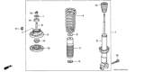 Diagram for 1996 Honda Civic Shock Absorber - 52611-S01-A01