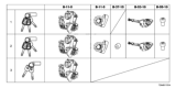 Diagram for 2013 Honda Accord Ignition Lock Cylinder - 06350-T2A-A81