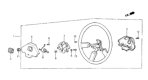 Diagram for 1986 Honda CRX Steering Wheel - 53110-SB2-013ZA