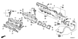 Diagram for 2014 Honda Crosstour Fuel Injector - 16450-R71-L01