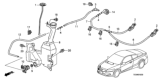 Diagram for 2008 Honda Accord Windshield Washer Nozzle - 76810-TA5-A01