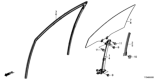 Diagram for 2021 Honda HR-V Window Regulator - 72250-T7W-A11