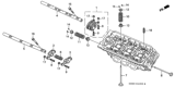 Diagram for 2004 Honda Odyssey Rocker Arm - 14627-P8F-A00