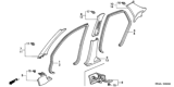 Diagram for 2002 Honda Accord Weather Strip - 72315-S84-A01ZC