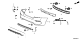 Diagram for 2014 Honda Civic Bumper Reflector - 33555-TS8-A52