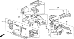 Diagram for 1988 Honda Civic Motor And Transmission Mount - 60831-SH9-300ZZ