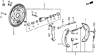 Diagram for 1986 Honda Civic Brake Shoe Set - 43053-SB6-505