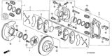 Diagram for 2008 Honda Element Brake Dust Shields - 45255-SCV-A90