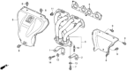 Diagram for 1997 Honda Prelude Exhaust Manifold - 18000-P13-A00