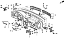 Diagram for 1990 Honda Accord Instrument Panel - 77100-SM4-A00ZA